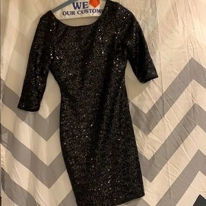 Black sparky formal dress